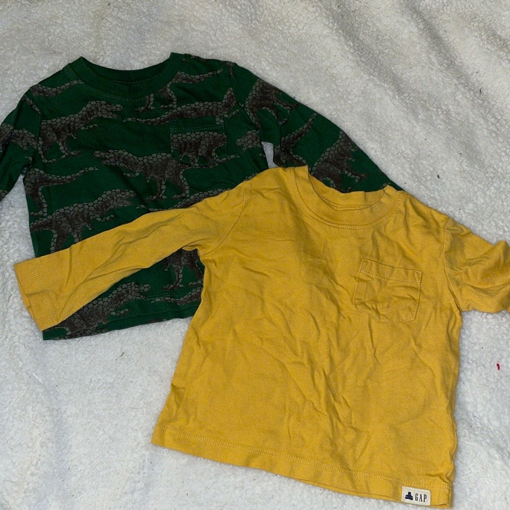 EUC baby gap two long sleevr shirt bundle- size 6-12 months